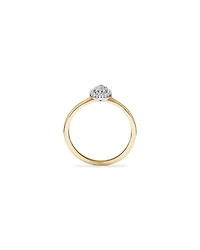 Bague de promesse en or jaune et blanc 10 carats avec cluster de diamants en forme de marquise de 0,15 carat TW