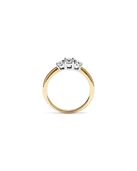 0.50 Carat TW 3 Stone Signature 101 Diamond Ring in 14kt Yellow and White Gold