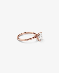 Carat TW Round Brilliant Laboratory-Grown Diamond Solitaire Engagement Ring 14kt Rose Gold