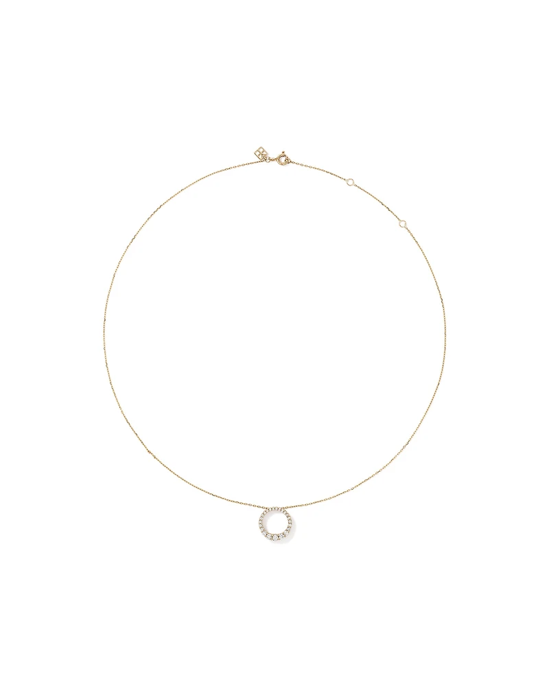 0.38 Carat TW Diamond Graduated Circle Necklace in 10kt Yellow Gold