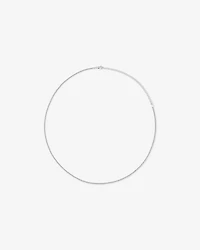 55cm (22") 2-2.5mm Width Fine Curb Chain Necklace in Sterling Silver