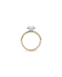 Bague de fiançailles TW Diamond Halo Émeraude taillée en laboratoire 1,46 carat or jaune et blanc 14 carats