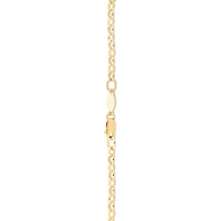 19cm (7.5") 2.5mm-3mm Width Diamond Set Belcher Bracelet in 10kt Yellow Gold