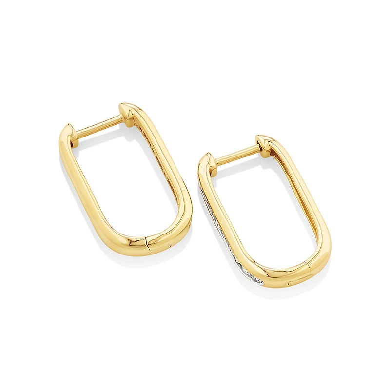 Huggies with 0.22 Carat TW of Diamonds in 10kt Yellow Gold