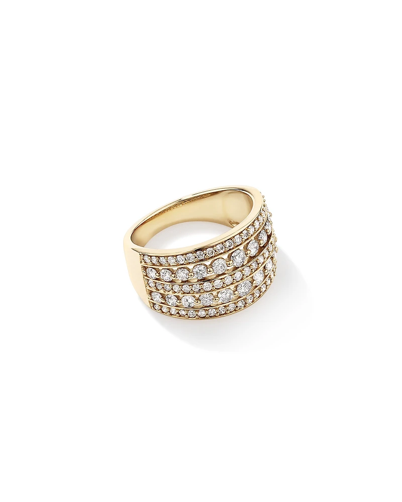 Bague TW Infinite Diamonds de 1,40 carat en or jaune 10 carats