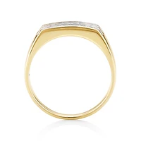 Men's Channel Set Ring in 10kt Yellow Gold With 1/2 Carat TW of Diamonds