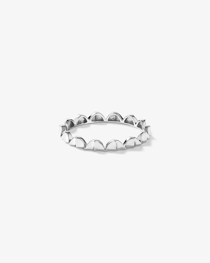 Bague Signature Connect Courbée en Argent Sterling