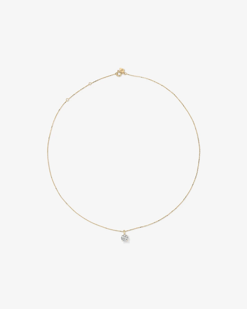 1.00 Carat TW Diamond Solitaire Pendant in 18kt Yellow Gold