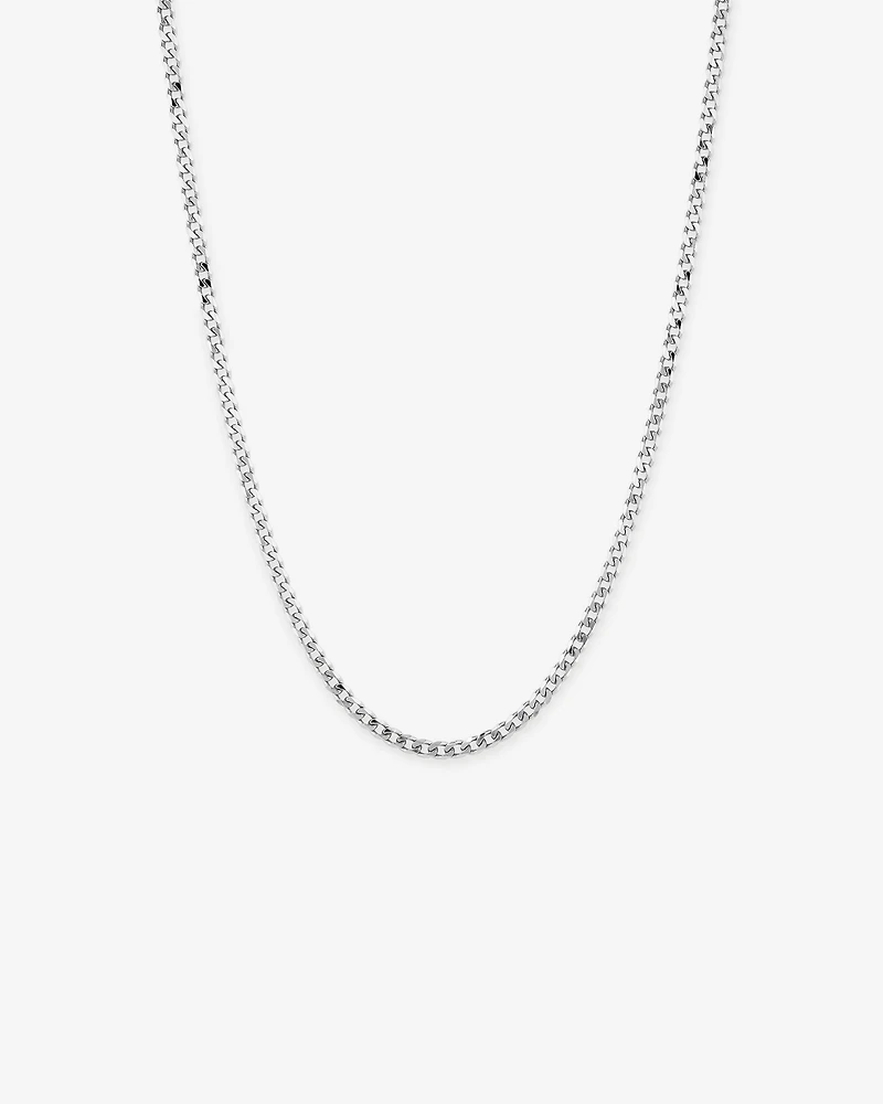 55cm (22") 4.30mm Width Bevelled Curb Chain Necklace  in Sterling Silver