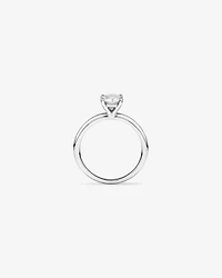 Bague de fiançailles en diamant solitaire ronde brillante cultivée laboratoire 1 carat or blanc 14 carats