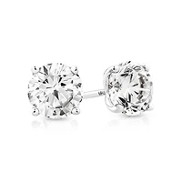 2.00 Carat TW Diamond Solitaire Stud Earrings 18kt White Gold
