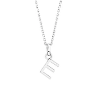 "E" Initial Pendant in Sterling Silver