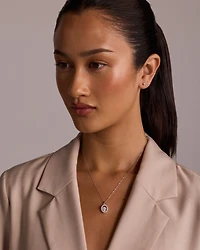 Pendentif ovale Lume Lab avec 1,00 carat TW de diamant cultivé en laboratoire en or blanc 10 carats