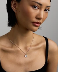 Pendentif cœur rayon de soleil 21 mm avec zircon cubique en argent sterling