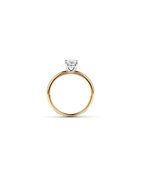 1.00 Carat TW Oval Canadian Diamond Solitaire in 18kt Yellow & White Gold