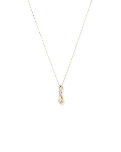 0.17 Carat TW Diamond Knot Pendant in 10kt Yellow Gold