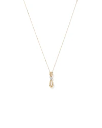 0.17 Carat TW Diamond Knot Pendant in 10kt Yellow Gold
