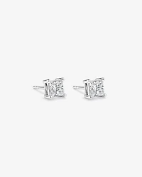 1.00TW Lab Diamond Princess Solitaire Studs 10 carats en or blanc