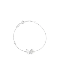 19cm (7.4") Butterfly Bracelet with Cubic Zirconia in Sterling Silver