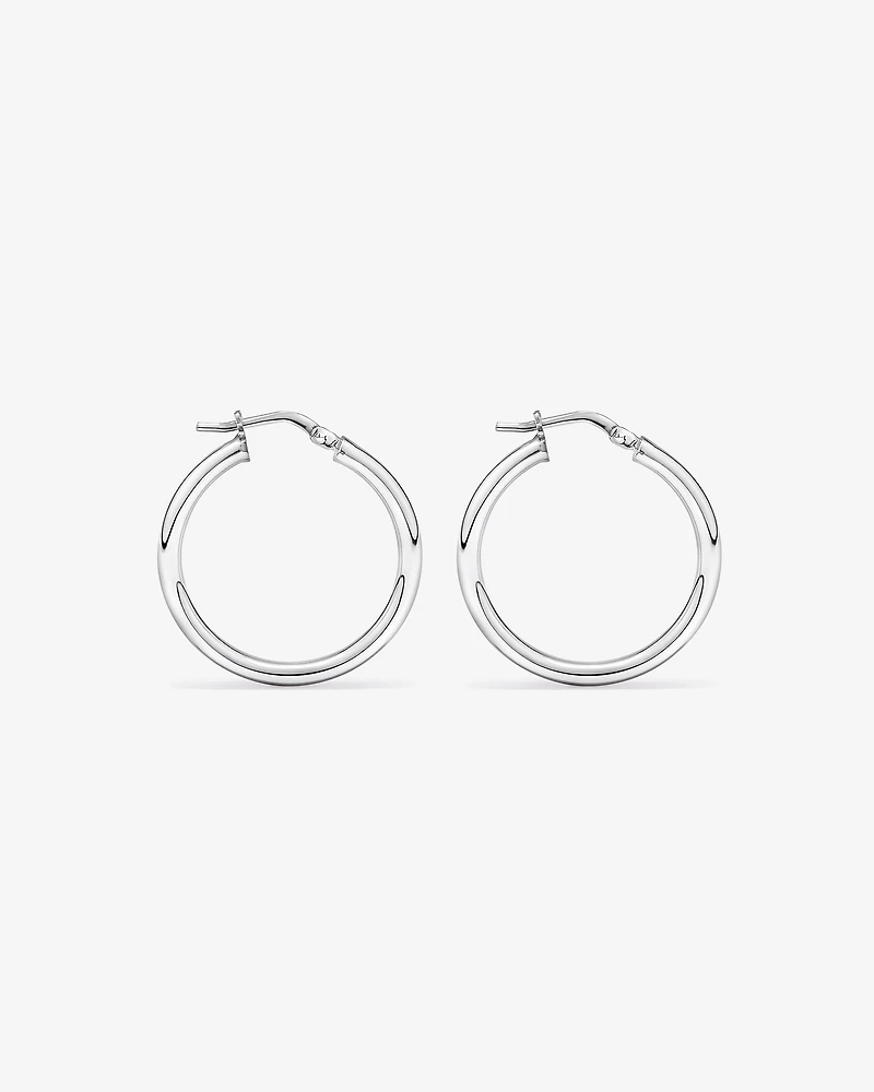 Boucles d’oreilles rondes à cercle de 20 mm en argent sterling
