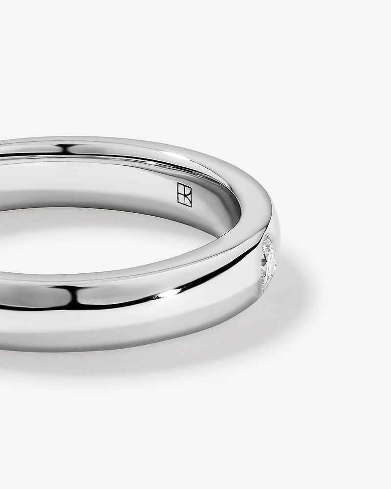 Carat TW Round Brilliant Diamond Duo Wedding Band in 18kt White Gold