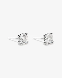 Boucles d’oreilles solitaires en diamants canadiens TW de 1,00 carat en or blanc 18 carats