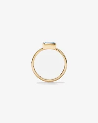 Aquamarine Bezel Ring 10kt Yellow Gold
