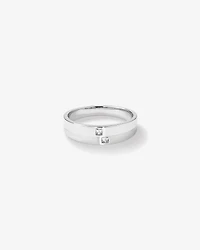 Men's Ring with Diamonds in 10kt White Gold