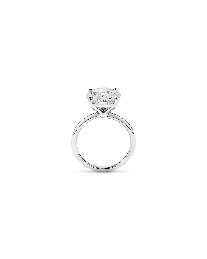 5,00 Carats Poids Total Bague De Fiançailles Solitaire En Diamant Rond Brillant Cultivé Laboratoire, Platine