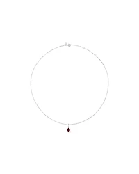 Pear Cut Created Ruby Pendant and Drop Earring Set in Sterling Silver