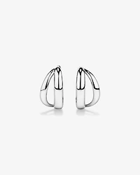 Boucles d’oreilles Split Huggie en argent sterling