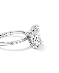 Bague de fiançailles solitaire en platine, sertie d'un diamant laboratoire taille radiant 3,00 carats (poids total)