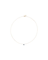 Australian Sapphire Round Cut Necklace in 10kt Yellow Gold