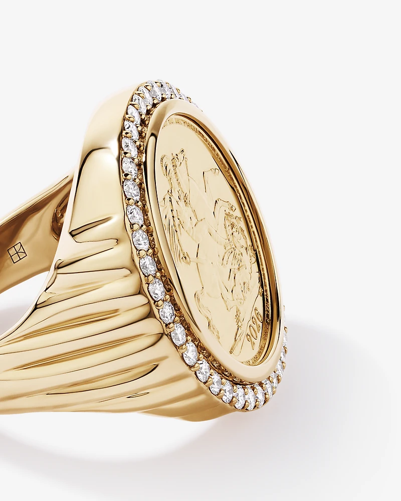 1.00TW Diamond Sovereign Ring 10kt Gold