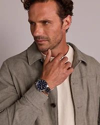 Solar Powered Men's Watch with Tone Stainless Steel