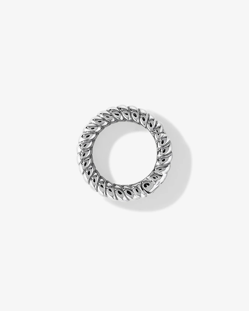 Twisted Circle Pendant Connector in Sterling Silver