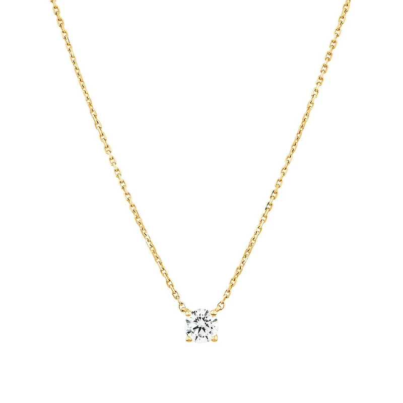 0.60 Carat TW Laboratory-Grown Diamond Stud Earrings & Pendant Set in 10kt Yellow Gold