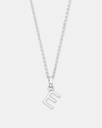 "E" Initial Pendant in Sterling Silver