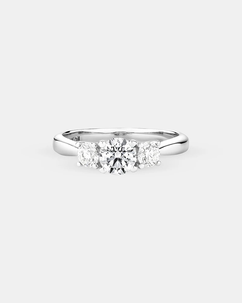 Engagement Ring with 1 Carat TW of Diamonds in 14kt /White Gold