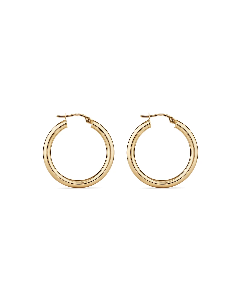 20mm Hoop Earrings in 10kt Yellow Gold