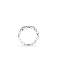 Cubic Zirconia Butterflies Ring in Sterling Silver