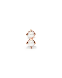 Cultured Freshwater Pearl Two-Stone Helix Earring in 10kt Rose Gold