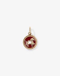 Lunar Horse Coin Pendant in 10kt Yellow Gold