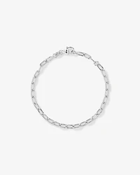 19cm (7.5") 4.7mm Width Round Paperclip Chain Bracelet in Sterling Silver