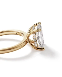 3.10 Carat TW Radiant Cut Laboratory-Grown Diamond Solitaire Ring in 18kt Yellow Gold