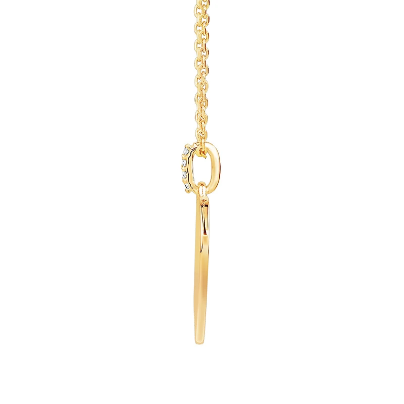 Diamond Accent Heart Pendant in 10kt Yellow Gold