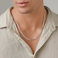55cm (22") 5.5mm Width Curb Chain in Sterling Silver