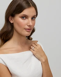 Alliance en or blanc 14 carats sertie d'un diamant rond brillant de 2,74 carats, cultivé laboratoire