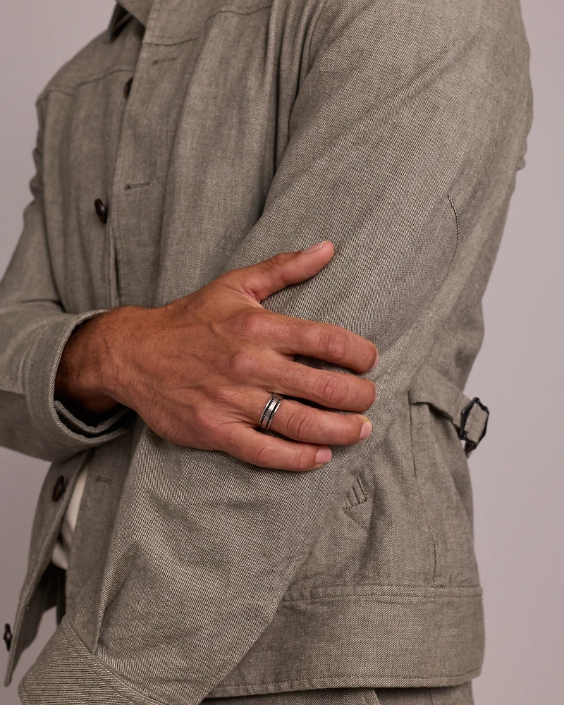 Men's 0.50 TW Enhanced Black Diamond Ring in Platinum