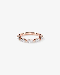 1.40 Carat TW East-West Marquise Laboratory-Grown Diamond Wedding Ring 14kt Rose Gold